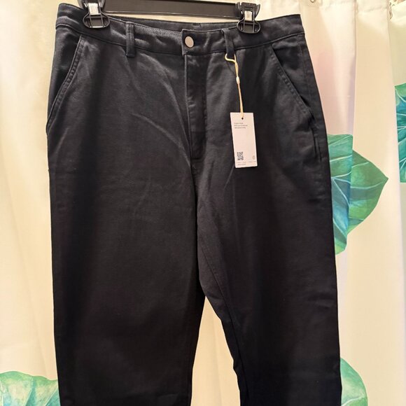 Quince Organic Stretch Cotton Twill Straight Leg Cropped Pants (NWT) - Picture 1 of 2